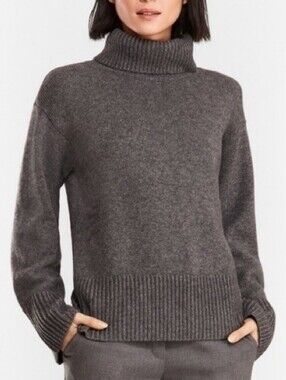 Brooks Brothers Red Fleece Grey Merino Wool Alpaca Turtleneck Sweater XS